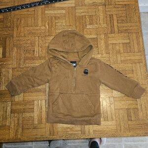 Carhartt Hoodie Toddler 2T Brown Pullover 1/2 Zip Logo Sweatshirt Outdoor Hiking